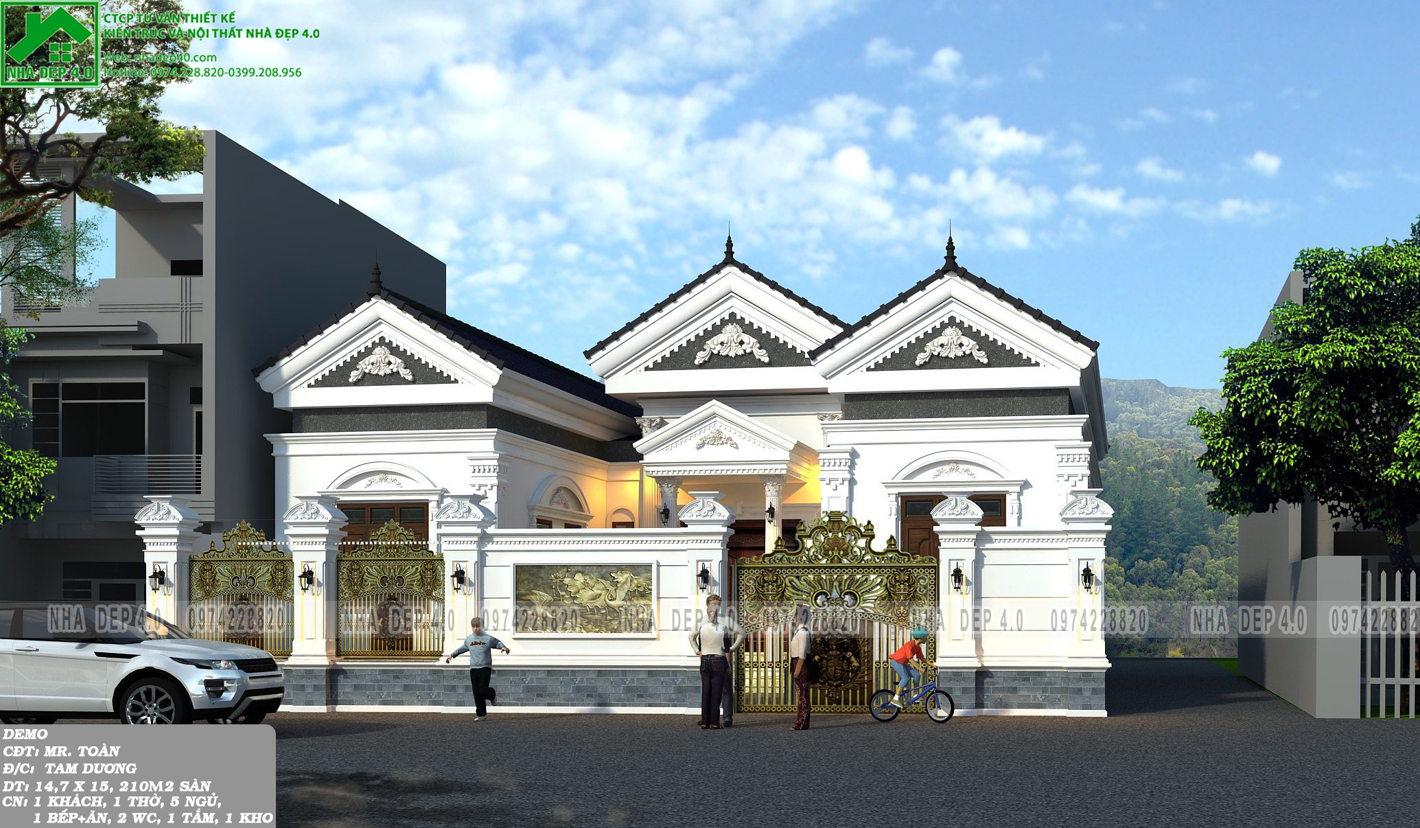 NV2021008| MẪU BIỆT THỰ TÂN CỔ ĐIỂN HIỆN ĐẠI TƯƠI MỚI TẠI TAM DƯƠNG